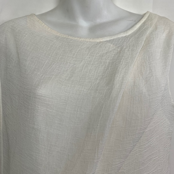 NWT HELMUT LANG White C04HC602 Sleeveless Flowy Lined Drape Dress NWT - Picture 6 of 16